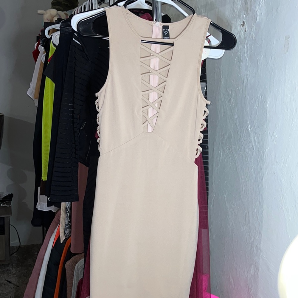 Tanned mini dress